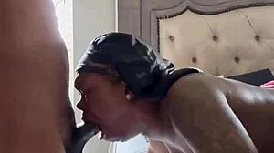 Black Woman Spits Deepthroat Big Cock Wet