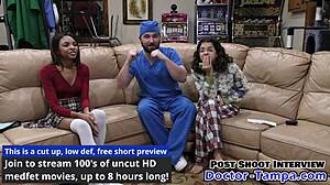 Doctor Tampa Humiliates Ebony Solana During Cheerleading Physical With Speculum In Florida