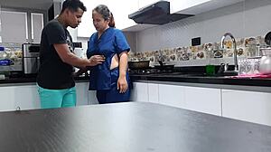 I got the employee to hook up in the kitchen, part 1