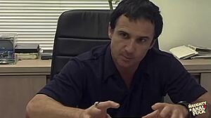 Blonde chick with big tits gets away with everything