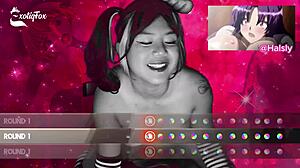 hey, watch my bouncy tits and ass bounce on your dick. exotiqfox solo gooner girl gets wild!