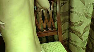 Redhead Cutie In White Stockings Strips Her Clothes