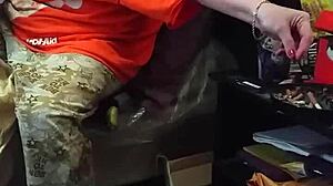 My Stepmom Pretends Not To Look At The Big Black Cock Flashing