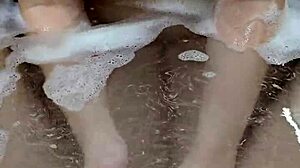 Bath Handjob Leads To Underwater Cumshot