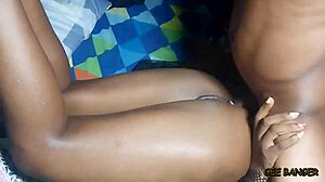 Nixie Amateur Ebony Rides Big Cock in Soft Sex