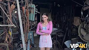 vip4k backyard bang with debtor in leather lingeree