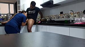 I got the employee to hook up in the kitchen, part 1