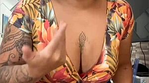 Cleaning house while flashing wet pussy