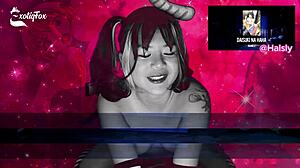 hey, watch my bouncy tits and ass bounce on your dick. exotiqfox solo gooner girl gets wild!