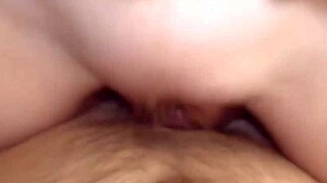 Petite 18+ Struggles with Cock Rubbing in Shaved Pussy Play