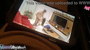 Cuckold Husband Records Hot Wife Fucking Friend On Sofa!