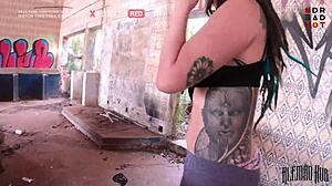 blonde brazilian with dreadlocks gets fucked in abandoned forest construction