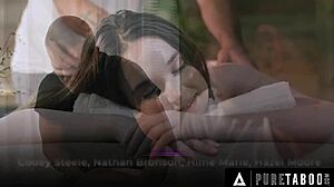 Pure Taboo Lesbian Hime Marie Seduces Two Masseurs for Sneaky DP Happy Ending During Honeymoon