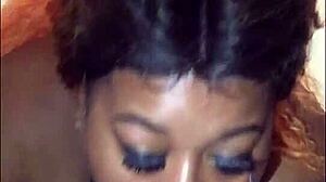 Deepthroat slut handles BBC cumshot