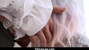 Lucky guy craves tight asian teen pussy in wild encounter