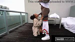 Ebony Stepsister Sucks Step Brother's Huge Dick Down