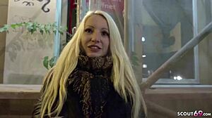 german scout interviews teen from dresden, leading to anal fucking with monster cock