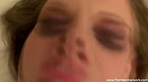 horny teen tries interracial sex with a group, loving every moment 😍