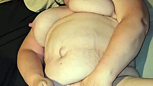 solo CUM on MILF TITS in male domination scene