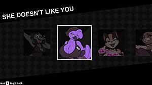 Horny virgin Zoe enters group scene with shaved body.