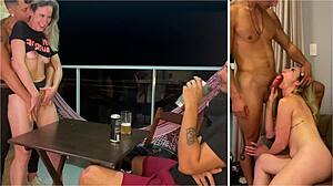 Made married blonde suck in front of cuckold and she rode my cock hard 😏