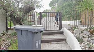 French Slut Sucks Black Waiter's Dick