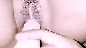 That dildo drives my wet pussy to wild squirting