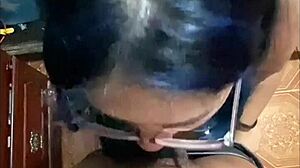 Otaku Girl Morrita Sucks Cock for Cash in Close-Up Action