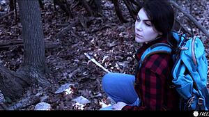 valentina nappi lost, facefucked in eerie forest