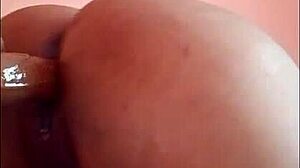 i can’t stop fucking my tight hole with a fat dildo at home