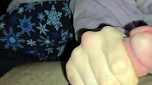 I, the dirty talking wife, slowly jerk off this dick in our homemade session