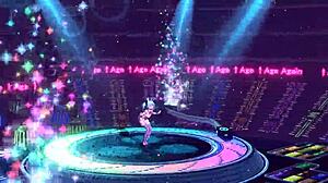 hatsune miku in nude bunny costume teasing with big tits and ass goddess