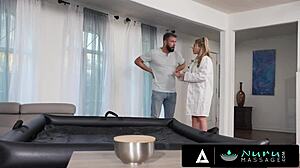 Nuru massage with naughty doctor Anna Claire Clouds banging client!