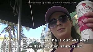 Helena Price Flashes Pussy Under Skirt In Public!