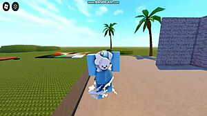 In Whoreblox game, I had a gangbang moment eleven with lots of cumshots