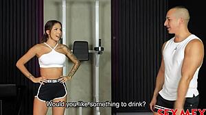 Sexmex - Sex In The Gym Ashley Sanz Fucking Quickie With Brunette Latina