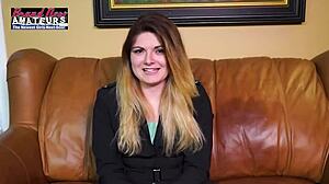 cute curvy blonde rachel gets her ass fucked doggystyle 😘 cum on her pussy lips