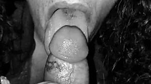 Rhonda Bj Queen Sucks Cum Outta Monster Cock in Close-Up