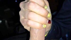 I, the dirty talking wife, slowly jerk off this dick in our homemade session