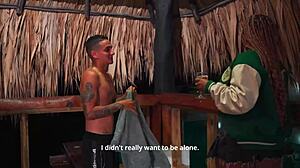 Ebony milf stepmom Carla Morelli hooks up with son's BEST FRIEND Dani Clark for INTERRACIAL action in public car