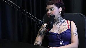 Steamy Latina Teen Annie Clementine Dominates Public Handjob in BDSM Orgasm Clip on Sheer Red.