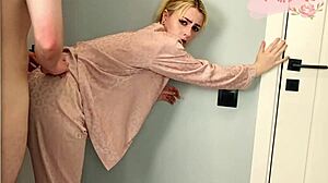 Boyfriend Wedgies Girlfriend, Cums On Big Ass