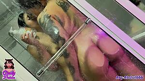 I love lesbian sex in shower and jacuzzi