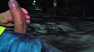 Dickflash In Night Park Stranger Teen Can't Resist And Makes Cum