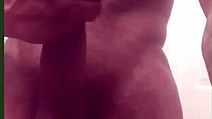 Stroking big black cock late at night and early morning