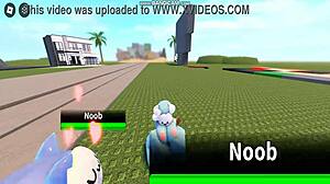 In Whoreblox game, I had a gangbang moment eleven with lots of cumshots