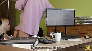 loan4k agent bangs tight teen 18+ pussy then he approves girls loan