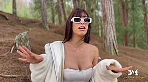 Lost in Woods - Skinny Stranger Fucked Hard by Danner Mendez and Alicia Trece Outdoors