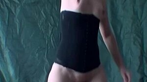 Blonde shows her tits and bush as she dances