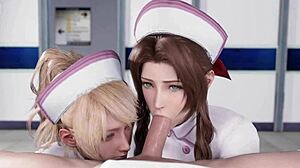 Final Fantasy Girls Perform Blowjob Compilation with Cum